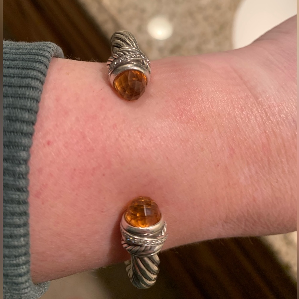 Authentic Diamond and Citrine 7mm Bracelet